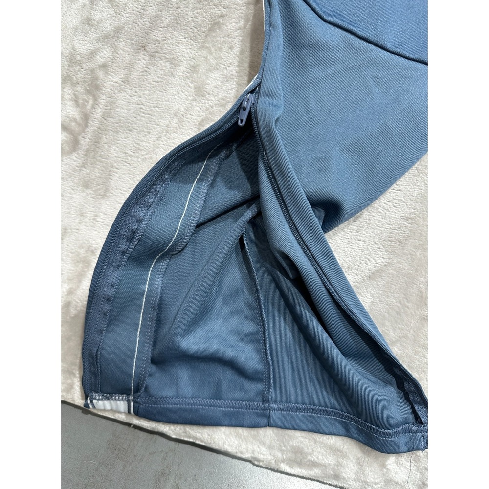 Adidas Track Running Pants Men's Size Large Light Blue Leg Spellout Pockets EUC - Picture 9 of 9